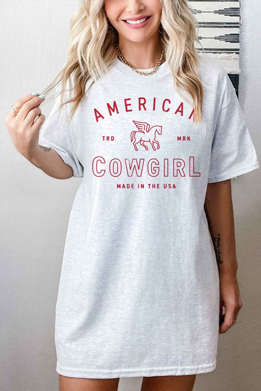 AMERICAN COWGIRL OVERSIZED TEE T-SHIRT