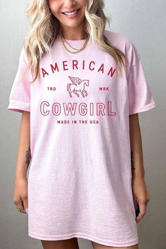 AMERICAN COWGIRL OVERSIZED TEE T-SHIRT