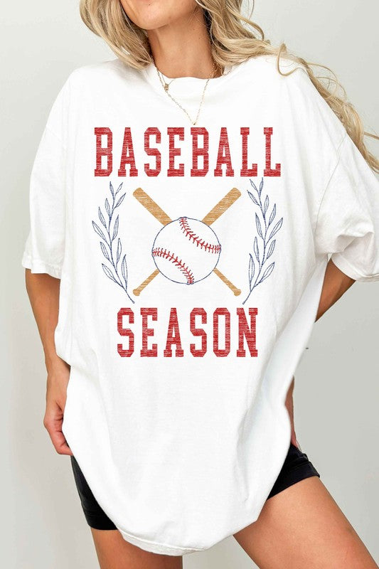 BASEBALL SEASON OVERSIZED TEE