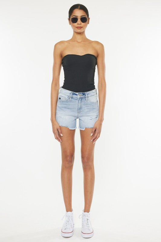 HIGH RISE DENIM SHORTS JEANS