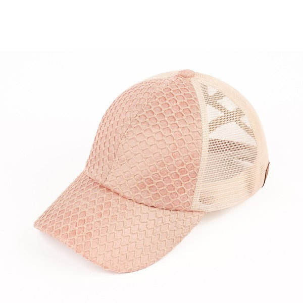 CC Textured Faux Leather Pony Cap