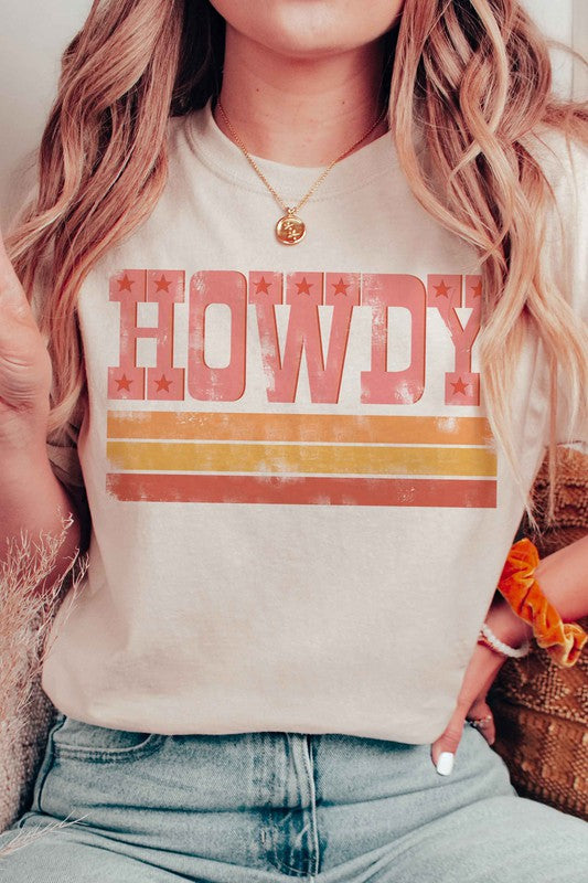 RETRO HOWDY STARS GRAPHIC TEE