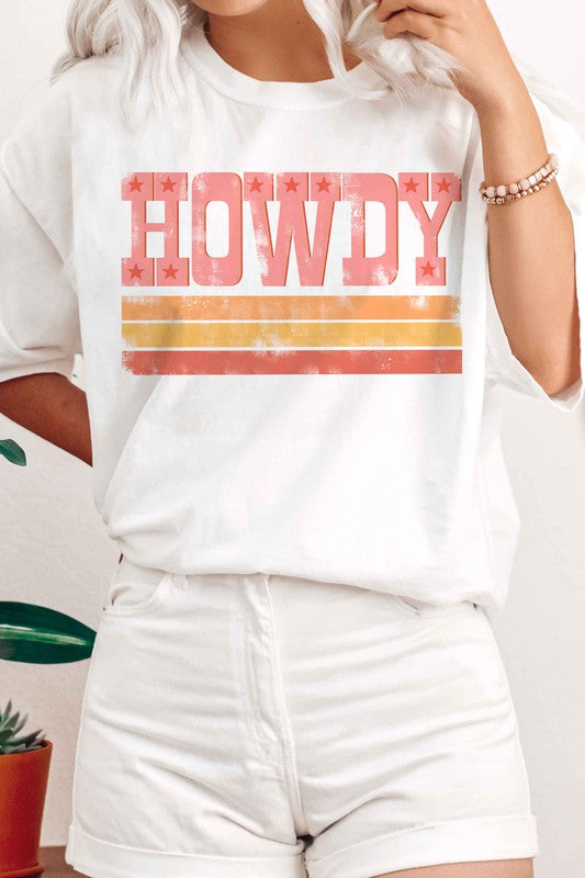 RETRO HOWDY STARS GRAPHIC TEE