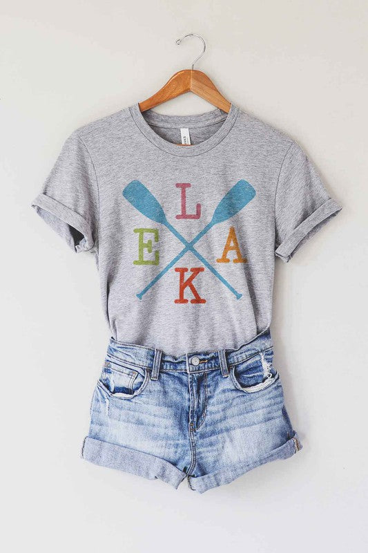 LAKE PADDLE GRAPHIC PLUS SIZE TEE