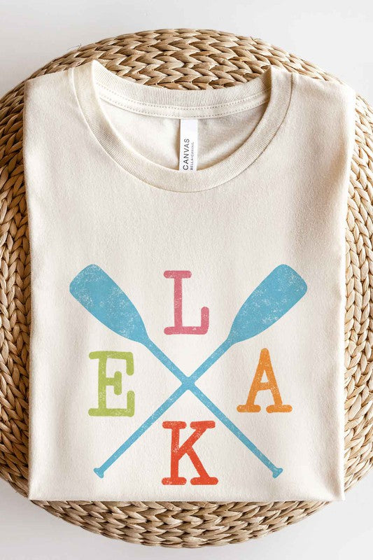 LAKE PADDLE GRAPHIC PLUS SIZE TEE