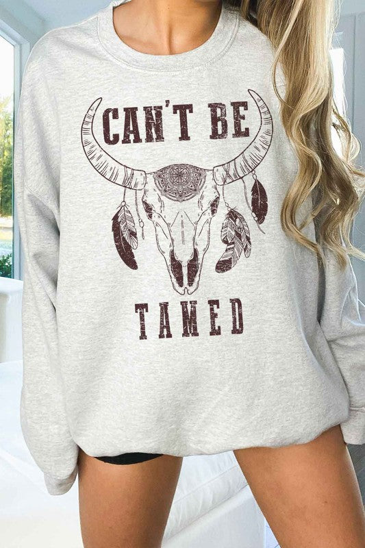 CANT BE TAMED CATTLE OVERSIZED SWEATSHIRT