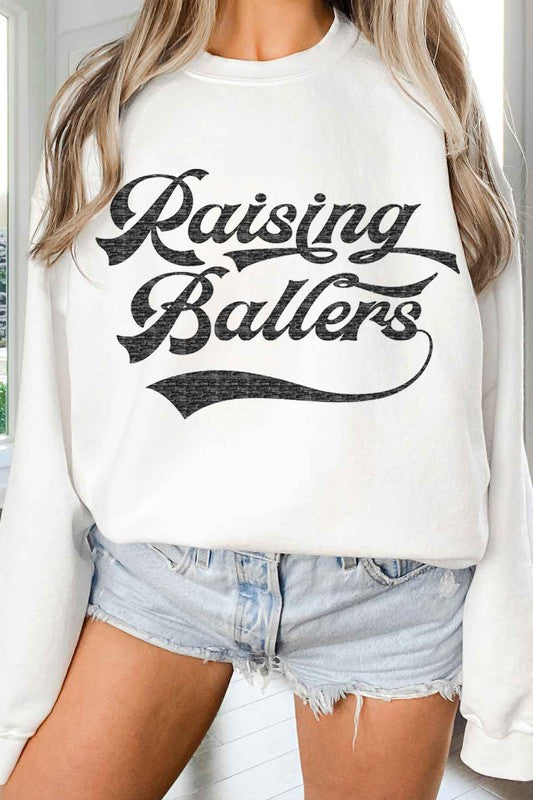 RAISING BALLERS OVERSIZED SWEATSHIRT