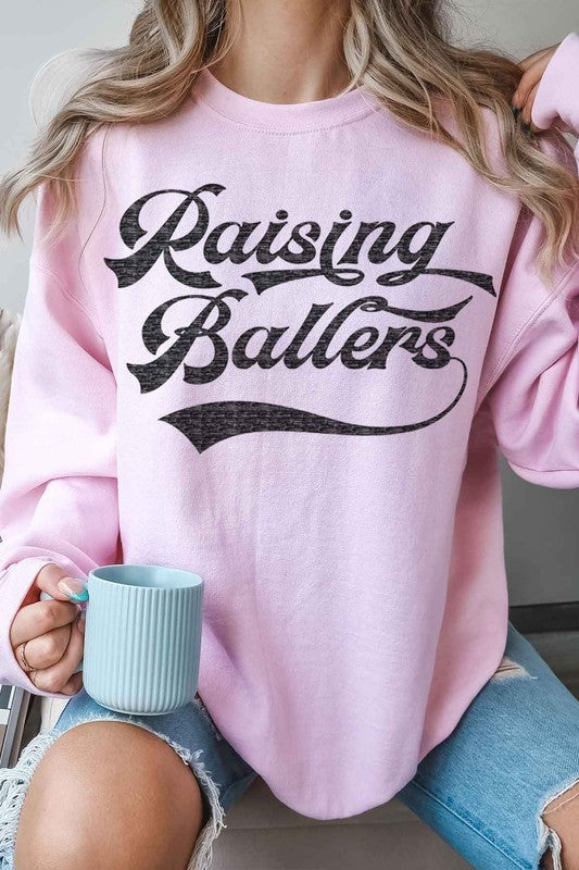 RAISING BALLERS OVERSIZED SWEATSHIRT