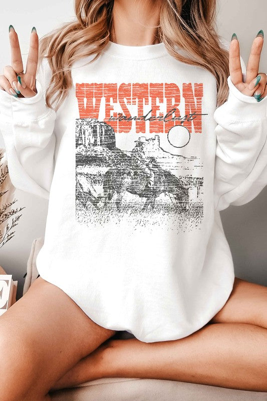 WESTERN WANDERLUST COUNTRY OVERSIZED SWEATSHIRT