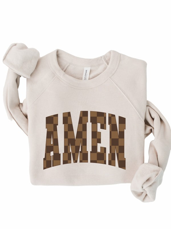 Checkered AMEN Premium Crewneck Sweatshirt