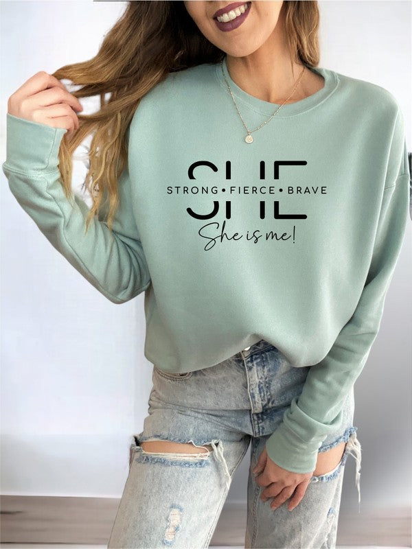 She Is Strong. She is me Bella Premium Sweatshirt