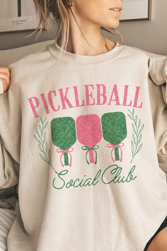 PICKLEBALL SOCIAL CLUB OVERSIZED SWEATSHIRT