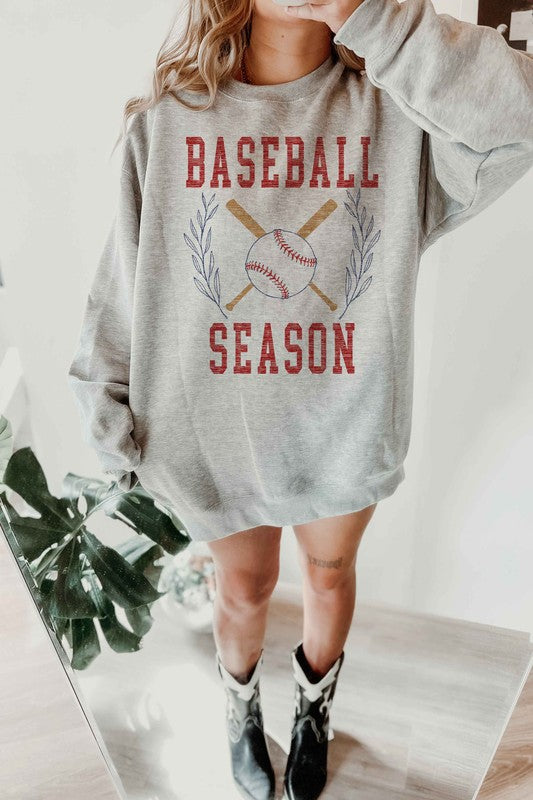 BASEBALL SEASON OVERSIZED SWEATSHIRT