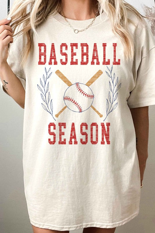 BASEBALL SEASON OVERSIZED TEE