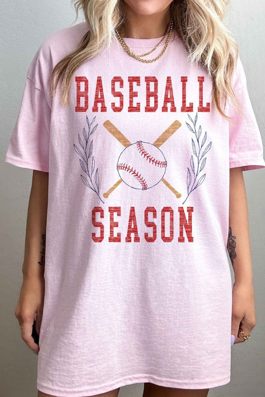 BASEBALL SEASON OVERSIZED TEE