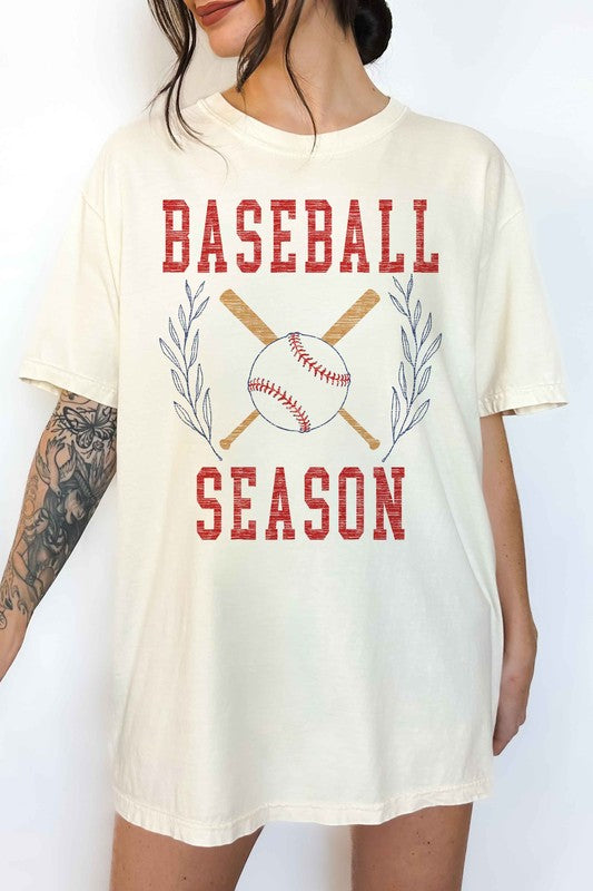 BASEBALL SEASON OVERSIZED TEE