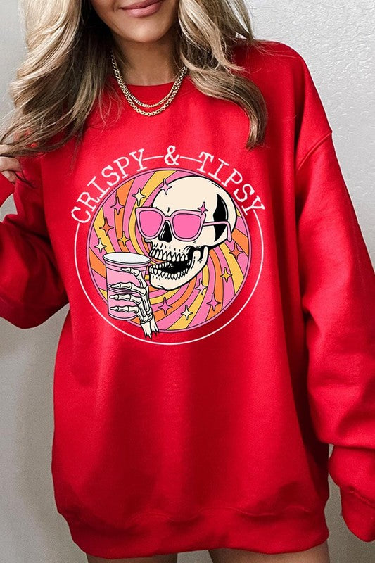 Crispy & Tipsy Graphic Fleece Sweatshirts