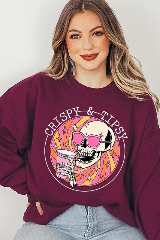 Crispy & Tipsy Graphic Fleece Sweatshirts