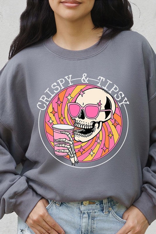 Crispy & Tipsy Graphic Fleece Sweatshirts