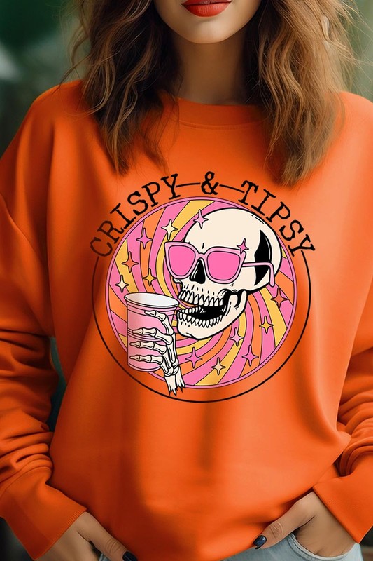 Crispy & Tipsy Graphic Fleece Sweatshirts