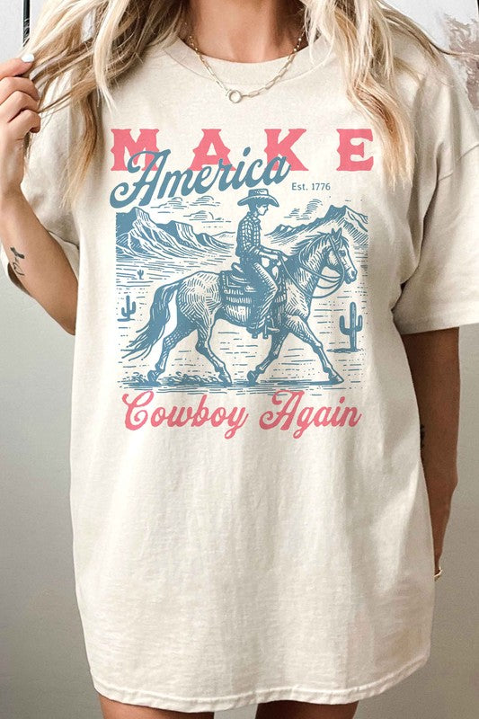 AMERICA COWBOY AGAIN OVERSIZED TEE