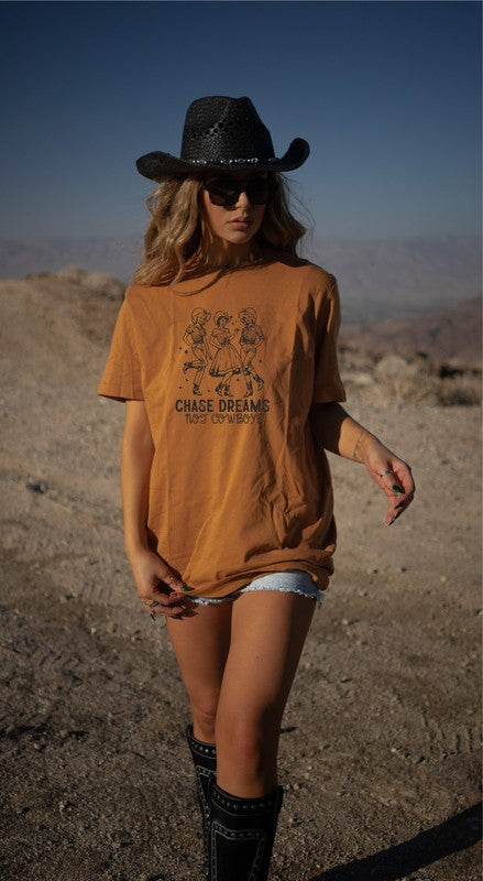 Chase Dreams Not Cowboys Western Graphic Tee