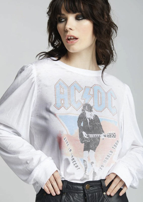 AC/DC World Tour Puff Sleeve