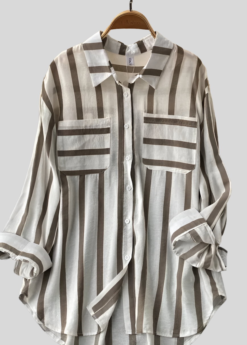 Striped buttoned up shirt